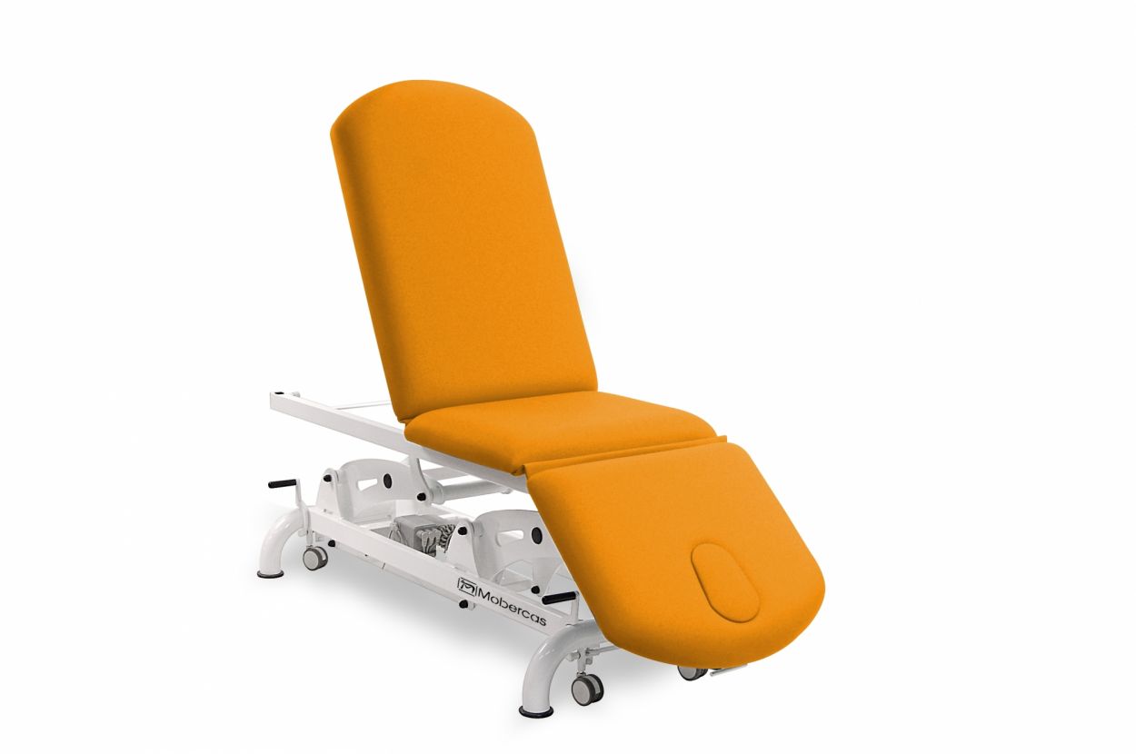CE-2239-AR Electric couch for osteopathy of 3 sections with 2 motors, folding backrest and wheels. 2