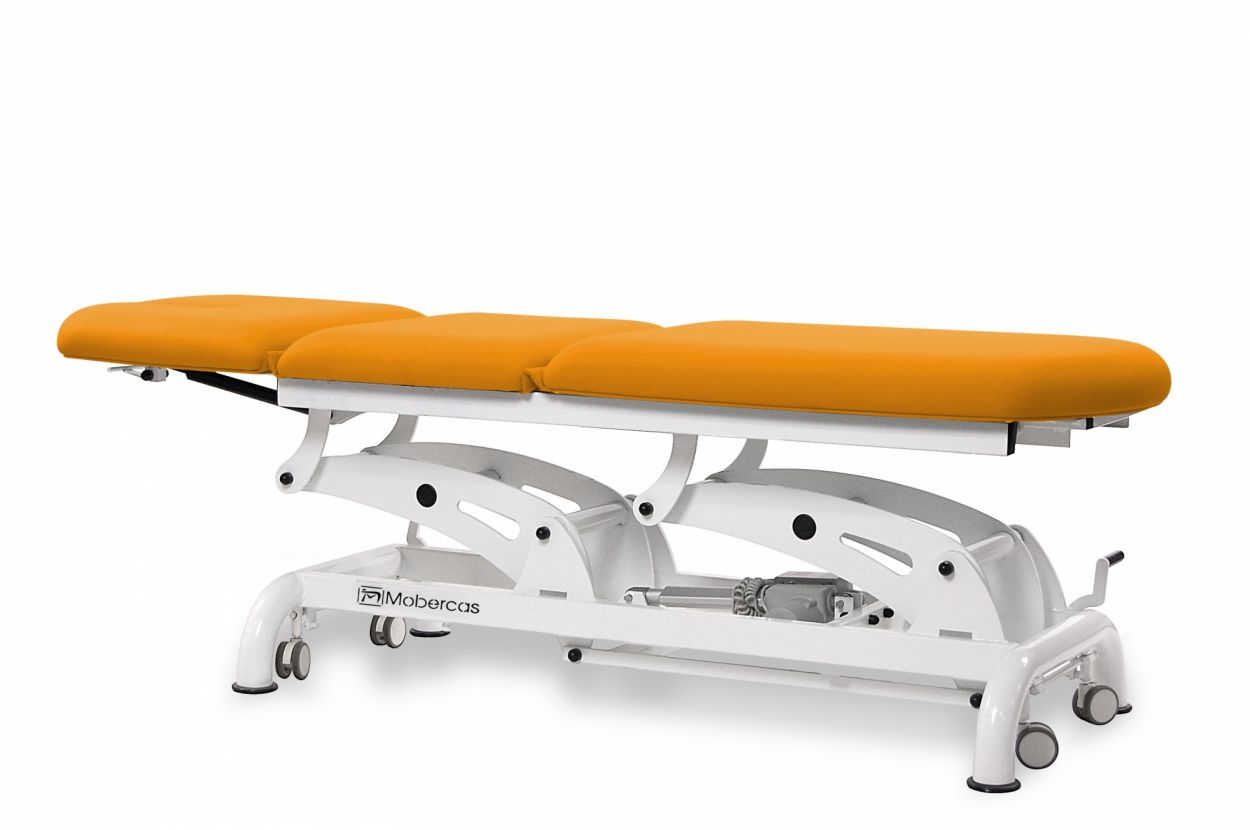 CE-2239-AR Electric couch for osteopathy of 3 sections with 2 motors, folding backrest and wheels. 3