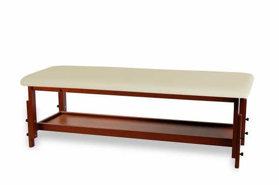 CM-10 Fixed height wooden couch of 1 sections with adjustable legs.